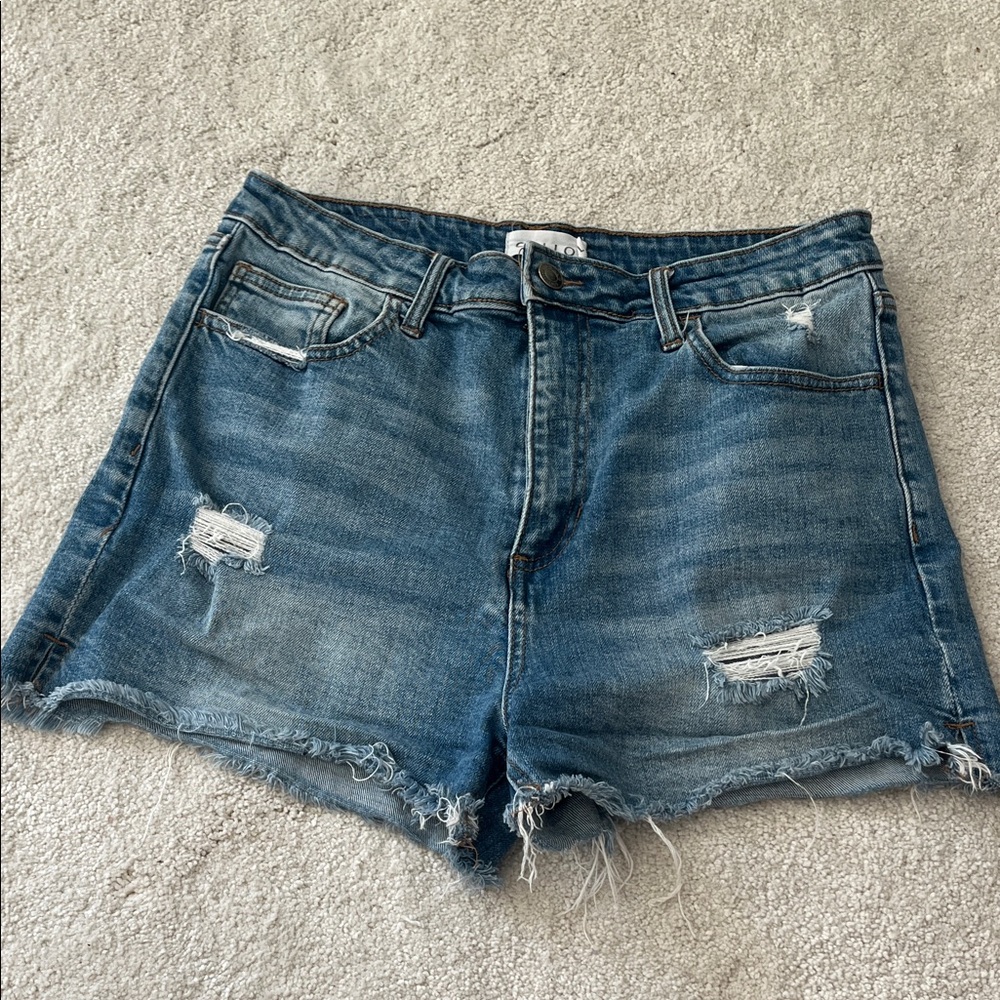 Cello Distressed Blue Jean Shorts